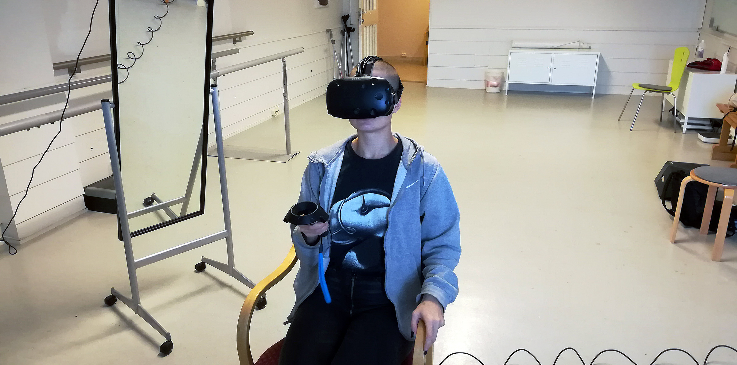 virtual reality game setup