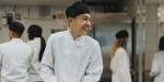 Young boy with a chef costume