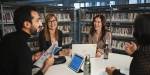 Employees coworking at one of OsloMet's libraries.