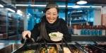 Live grabbing some salad at the student cafeteria.