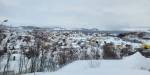 City of Kirkenes seen from a snowy hill