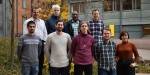 A group photo of the people in NordSTAR involved in Quantum computing activities. Back row from left: Professor Pedro Lind, Professor Sergiy Denysov, Chief Research Scientist Ahmed Elmokashfi and Professor Stefano Nichele. Front row from left: Shailendra Bhandri, Sebastian Overskott, Heine Aabø, Kristian Wold and Parissa Amin.