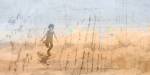 Kunsteriks illustrasjon som viser et barn som løper utendørs.