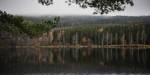 Sognsvann Lake in Oslo under cloud cover.