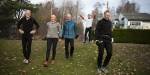 Geir Hammer og treningsgruppa på bakkeløpstrening i Damefallet i Oslo