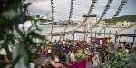 A view of the outdoors dining area of Salt with the Opera house and the Munch museum in the background. Photo: Benjamin A. Ward