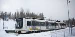 A metro at the Frognerseteren stop in winter.